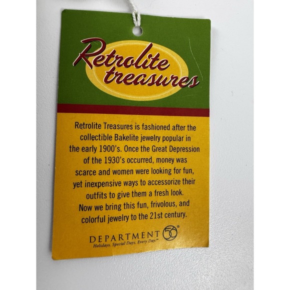 New Vtg DEPT 56 Retrolite Treasures Bracelet Farm Market Charms Department 56 - Picture 6 of 11